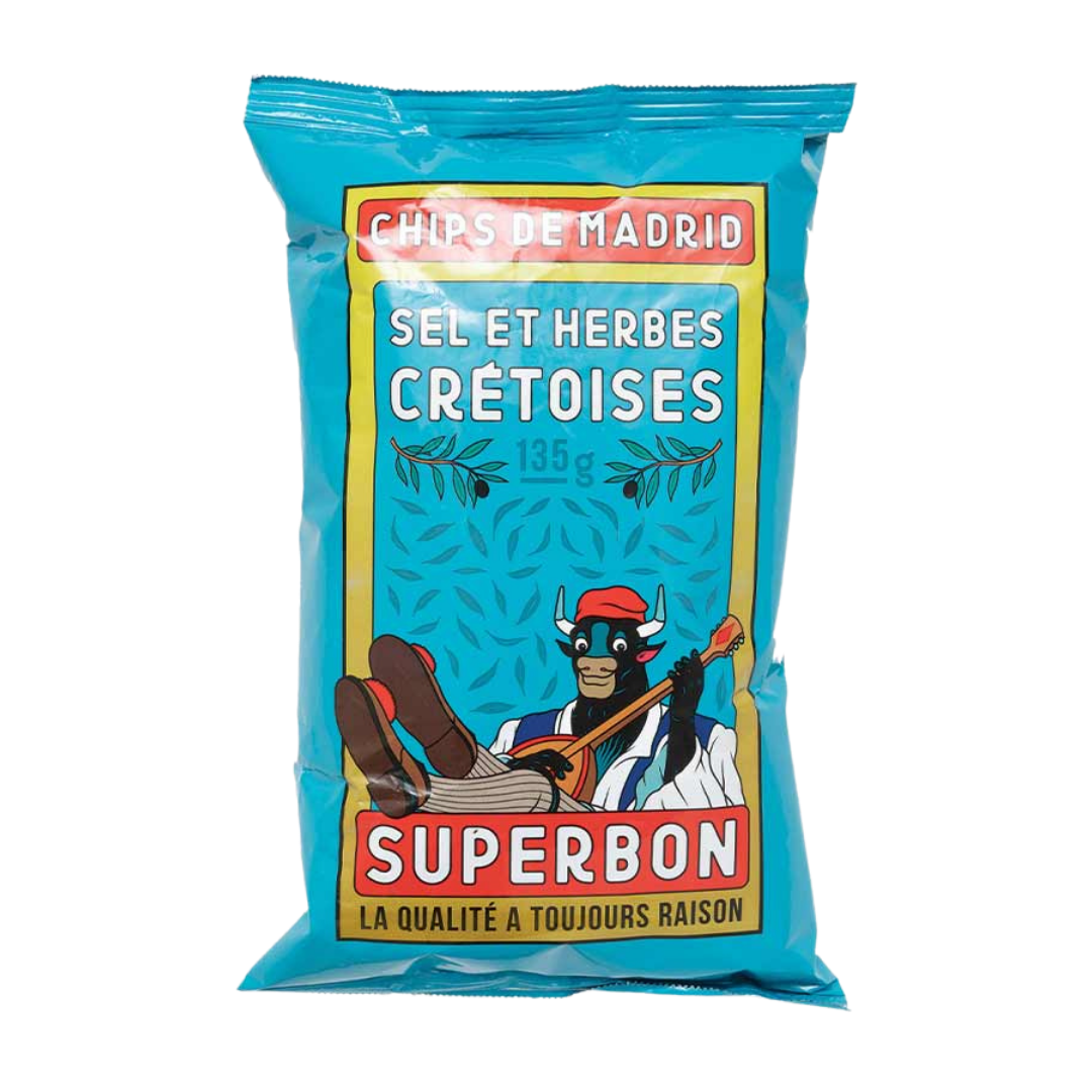 Superbon Crisps de Madrid Sel et Herbes Crétoises